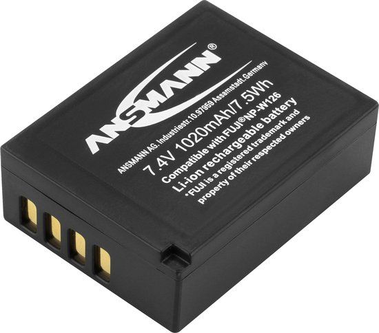 Ansmann A-FUJ NP-W 126 Lithium-Ion 1020mAh 7.4V Camera Battery