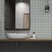 Ambiance Sticker Zelfklevende tegelmuurstickers voor keuken en badkamer - 24 cementtegelstickers (Azulejos Cara) - 24 stickers, 10x10cm