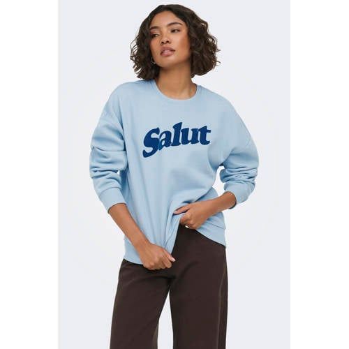 ONLY sweater met tekst - lichtblauw