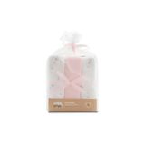 INTERBABY Set van 3 bamboe luiers Bear roze voor baby's, 55 x 70 cm, bamboe en katoen