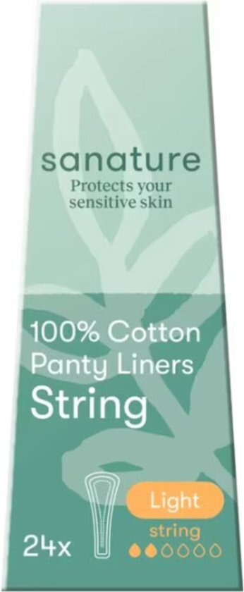Sanature 100% katoenen string inlegkruisjes - 8 keer 24 stuks: natuurlijke bescherming voor in je string of tanga