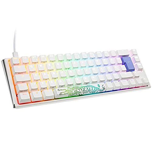 Ducky One 3 Classic Pure White SF Gaming Tastatur, RGB LED - MX-Silent-Red