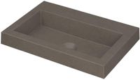 Wastafel INK Dock Wastafel Quartz Zonder Kraangat - 600x400x60 mm - Grijs