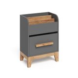 Vitalispa Malia Boekenrek – 55 x 70 cm met lade Grijs