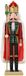 vidaXL - Kerstnotenkraker - TURKU - Rood - en - Zwart - 50 - cm