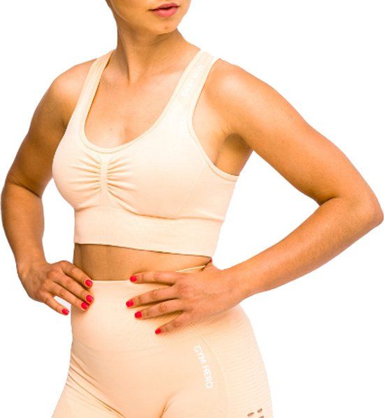 GymHero California Cute Bra - Women's Sports Bra - Orange - Size M