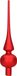 Decoris Kerst piek - rood - 26 cm - glas - mat