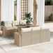 Maison Exclusive - Ensemble de meubles de jardin 7 pièces avec canapé et coussins, beige, en polyrotin