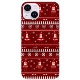 1001 coques Apple iPhone 15 pull de noel santa bedrukt siliconen hoesje