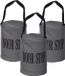 Merkloos Esschert Design Canvas deurstopper grijs - Set van 3x stuks