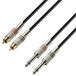 Adam Hall Cables 3 STAR TPC 0600 Twin-kabel 2 x jack TS naar 2 x RCA | 6 m