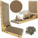 Mersjo Snappy - Hoekige Krabpaal - 60 cm - Met Speelbal - Inclusief Kattenkruid