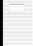 Muziekboekje: Blank Bladmuziek Muziekpapier Muziekschrift Manuscript Muziekboek - Blank Staff Paper - 100 Pagina‘s A4 12 Notenbalken