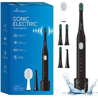 Edicare Sonico Elektrische tandenborstel, 5 koppen, USB-oplader, IPX7, waterdicht, 5 borstelmodi, tandenreiniger, voor mondreiniging (borstel)