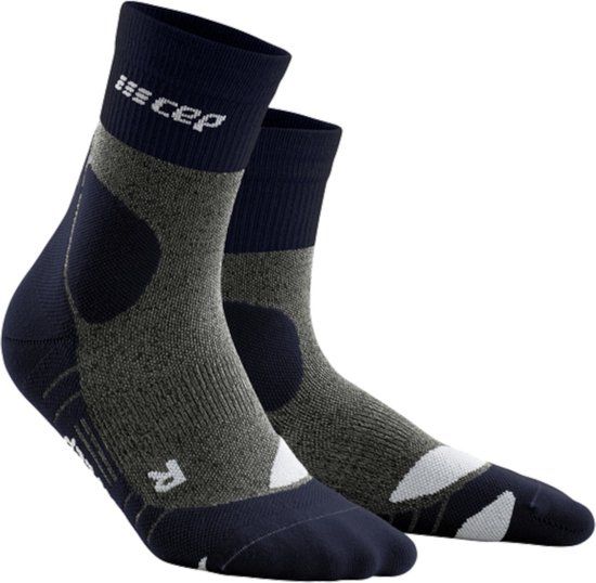 CEP Hiking Merino Mid-Cut Compressie Sokken - Navyblauw - Heren (39-42)