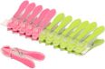 PLASTICFORTE Wasknijpers - 24 stuks - groen/roze - kunststof/metaal - 8 cm