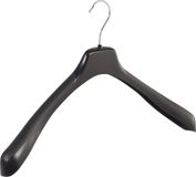 De Kledinghanger Gigant - Mantelhanger - Kostuumhanger - Jassenhanger - Volwassenen - EU50 - 20 Stuks - Kunststof - Zwart - Schouderverbreding 4 cm - 50 cm