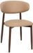 Giga Meubel Eetkamerstoel Alexia - Beige/Walnoot - PU Leer - Set van 2