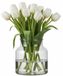 Vase - transparent/gris - verre recyclé - 22 x 18 cm - fleurs/branches