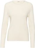 SOAKED IN LUXURY Pull femme Spina Basic Manches longues Col rond Coton Uni Blanc M