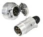 Ryme Automotive Sokkel en stekker 12 V, 7-polig, DIN ISO 1724, mannelijk, metaal, connector, trekhaak, camper, auto, motorfiets