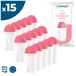 Wessper Classic waterfilterpatronen met magnesium | Vervanging voor Aquaphor Standard, Brita Classic, Dafi Classic filterpatronen | Verpakking van 15 stuks