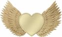 DKD Home Decor Wanddecoratie Hart Gouden Metaal Shabby Chic (106,7 x 3,8 x 65,4 cm)