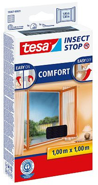 Tesa 55667 Comfort - Raamhor - 100x100 cm - Antraciet