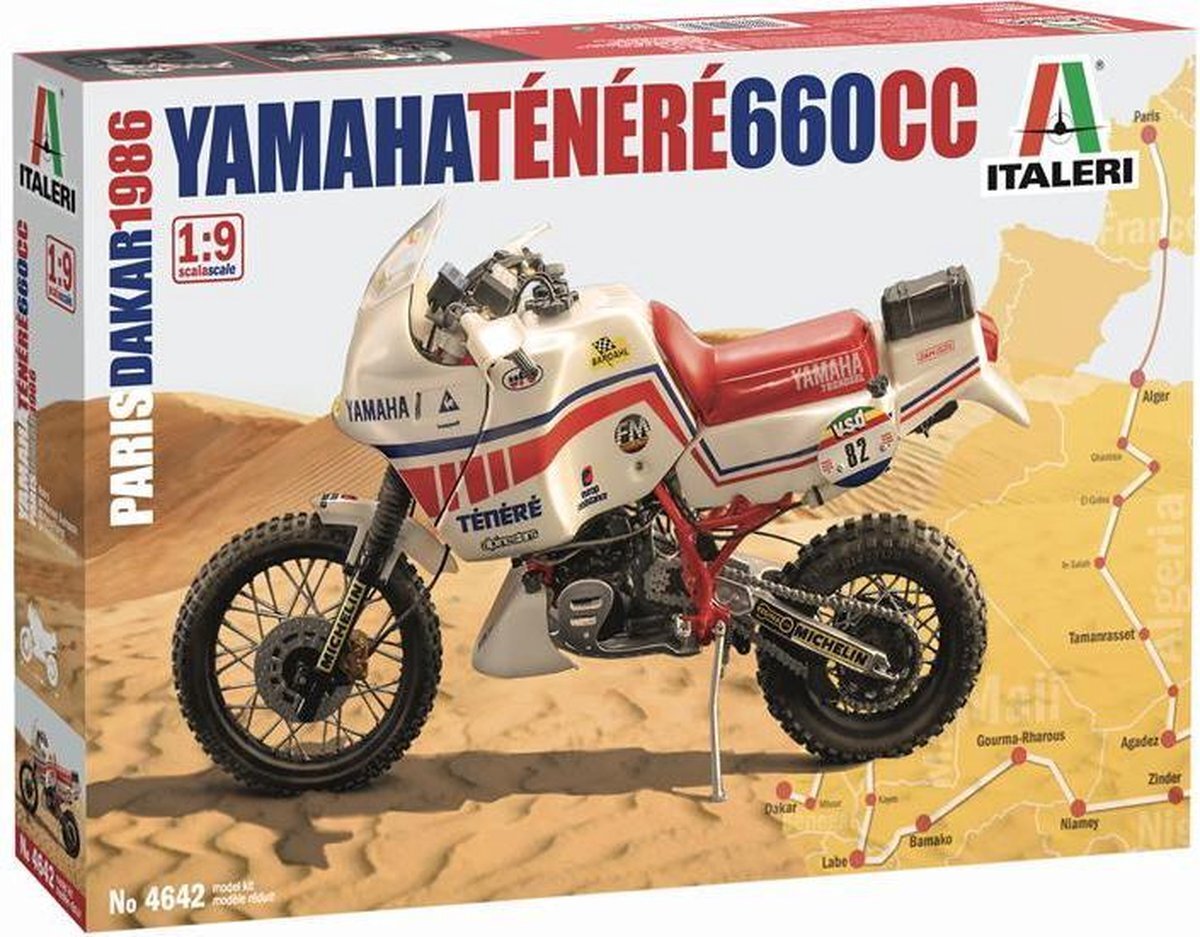 Italeri 1:9 4642 YAMAHA Ténéré 660cc Paris Dakar 1986 Plastic kit