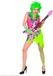 Widmann Rock Chick - Jurk, Handschoen, S, Polyester, GroenRozeZwart / Wit