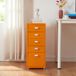 en.casa Armoire de bureau Kökar commode à roulettes 69x28x41 cm orange