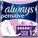 Always Sensitive maandverband ultra long met vleugels, normaal absorptieniveau, paars/wit/roze