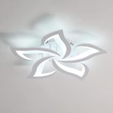 Comely LED Plafondlamp 60W 6750LM, Modern Bloemblaadjes Design, 6500K Koel Wit, Ø60 cm voor Woonkamer Slaapkamer Eetkamer Badkamer