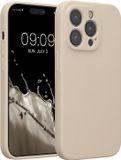 kwmobile telefoonhoesje geschikt voor Apple iPhone 14 Pro - TPU backcover met siliconen coating - Smartphone case in crème