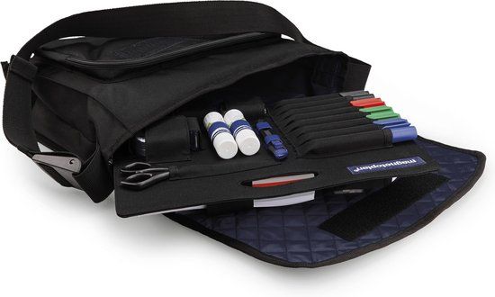 Magnetoplan Moderation Bag Messenger - 38x35x15cm - Zwart - Incl. Kit