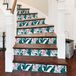 Ambiance Sticker Stickers voor trappen, tegels, trap, tropisch, San Fracisco, zelfklevend, voor trappen, cementtegels, 2 stroken van 29 x 101,5 cm