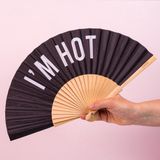 Fisura Houten waaier I'm Hot - Zwart