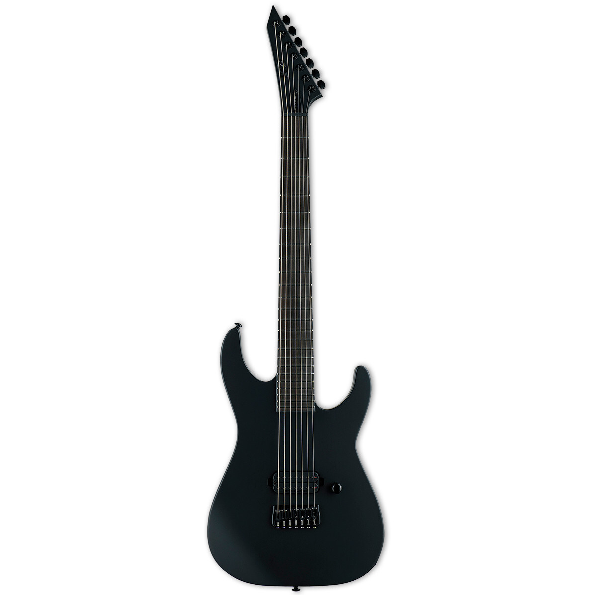 ESP LTD. Black Metal Series M-7HT Baritone Black Metal Black Satin