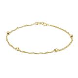 Lucardi Dames Armband twist bal - 9 karaat - Armband - Cadeau - 18 cm - Geelgoud