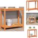 vidaXL Oppottafel met schap 82,5x35x75 cm massief grenenhout wasbruin