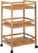 5Five Keukentrolley/kast - bruin - bamboe hout - 80 x 45 x 38 cm - 3 niveaus