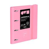 Grafoplas Ringband met 4 ringen, A4, polyfoam, robuust en ultralicht, ongelofelijk minimaal roze, inclusief reserveonderdelen, scheidingsbladen en envelop, perfect voor het organiseren van