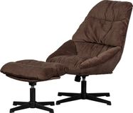 WOOOD Yaro Draaifauteuil - Chenille - Espresso