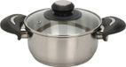 Spetebo Casserole en acier inoxydable avec couvercle, diamètre 16 cm