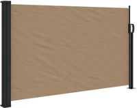 vidaXL Windscherm uittrekbaar 120x600 cm taupe