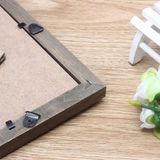 Merkloos 2 stuks fotolijsten 6x4, hout, lichtblauw, beige