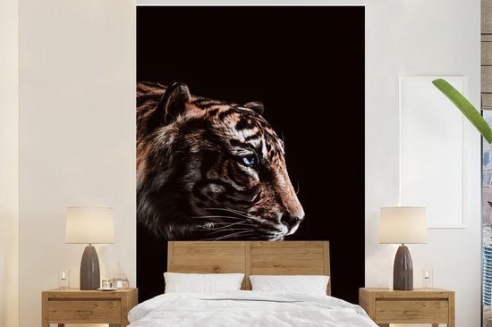 Nr1Wallpaper Behang - Fotobehang Tijger - Portret - Roofdier - Breedte 155 cm x hoogte 240 cm