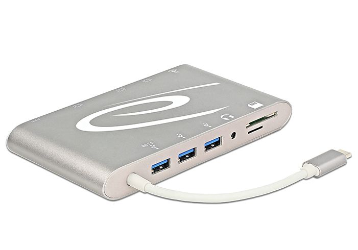 DeLOCK 87298 USB-C Docking Station - Zilver