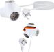 Schwaiger 660111- Wandcontactdooskubus - Set van 2 - 3-voudig - Schuko - Max - 3680 W - USB-aansluiting - 2,4 A - Wit