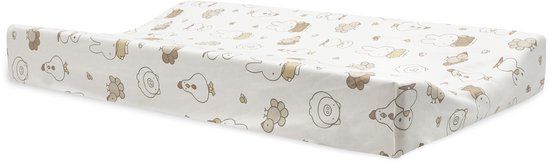 Jollein Aankleedkussenhoes - 50x70 cm - Cloudy Rib - Miffy Family Farm